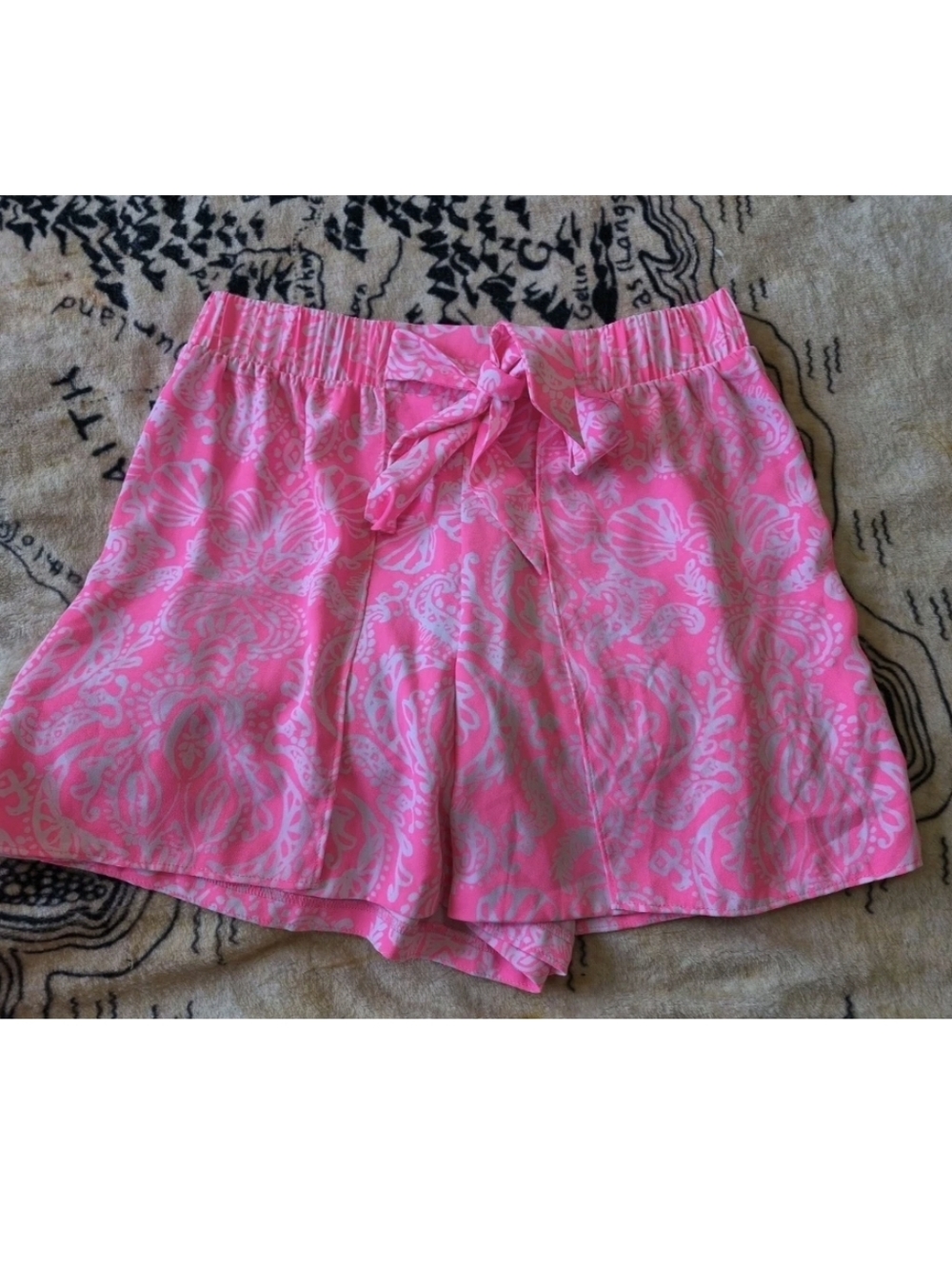 Lilly Pulitzer Size 4 Mylee Shorts Havana Pink Clawdia Pull-On Ocean Shells